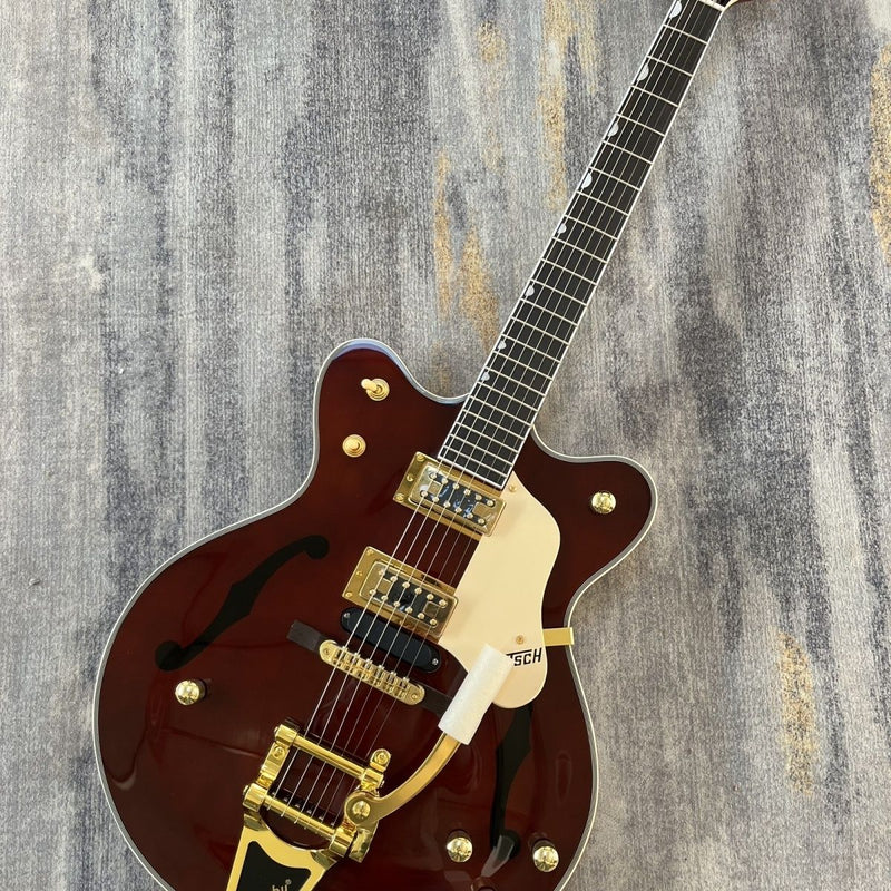 Gloss Walnut Brown Hollow Body Country Gentleman Electric Guitar (LRG-009)