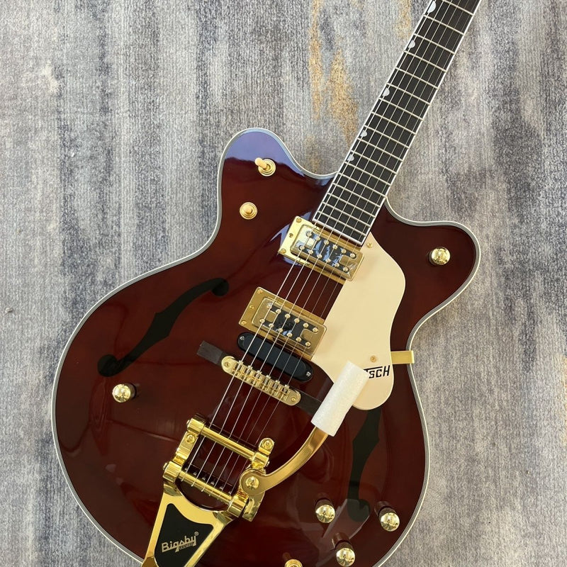 Gloss Walnut Brown Hollow Body Country Gentleman Electric Guitar (LRG-009)