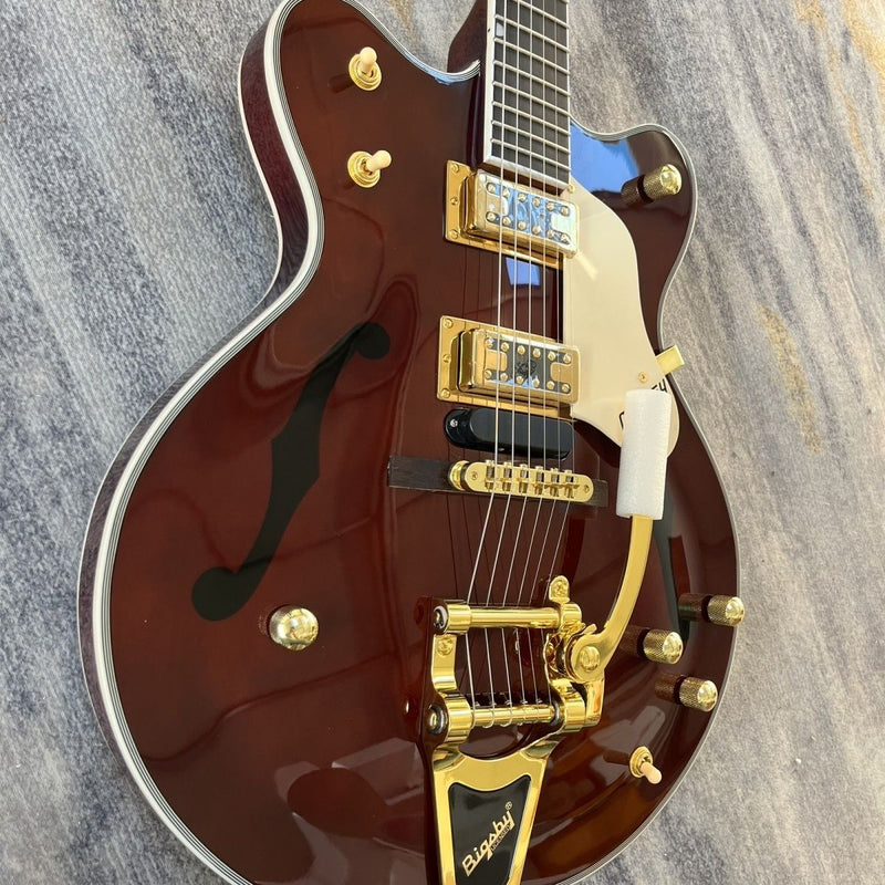 Gloss Walnut Brown Hollow Body Country Gentleman Electric Guitar (LRG-009)