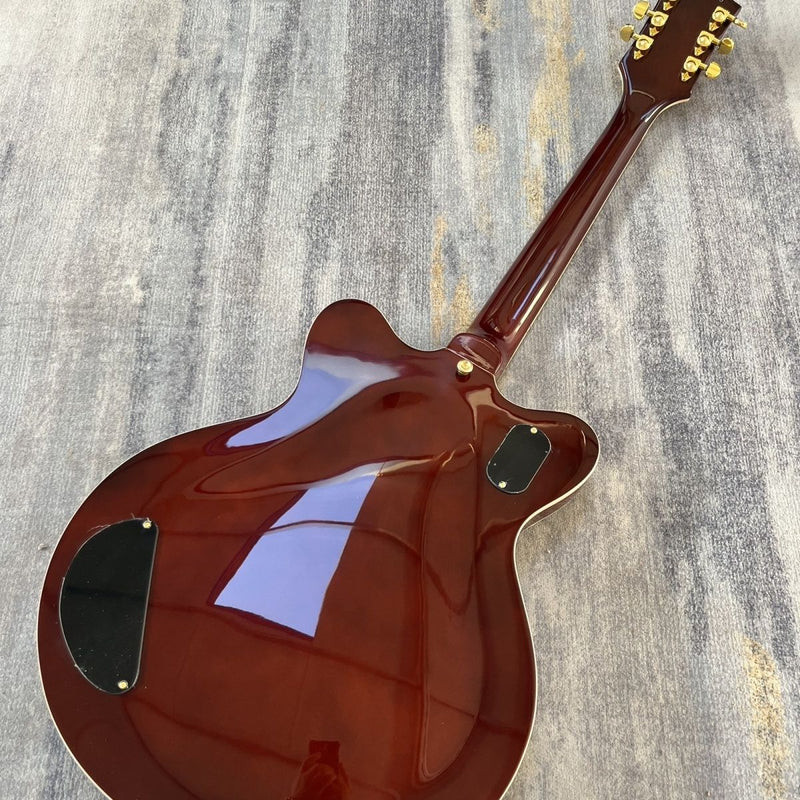 Gloss Walnut Brown Hollow Body Country Gentleman Electric Guitar (LRG-009)