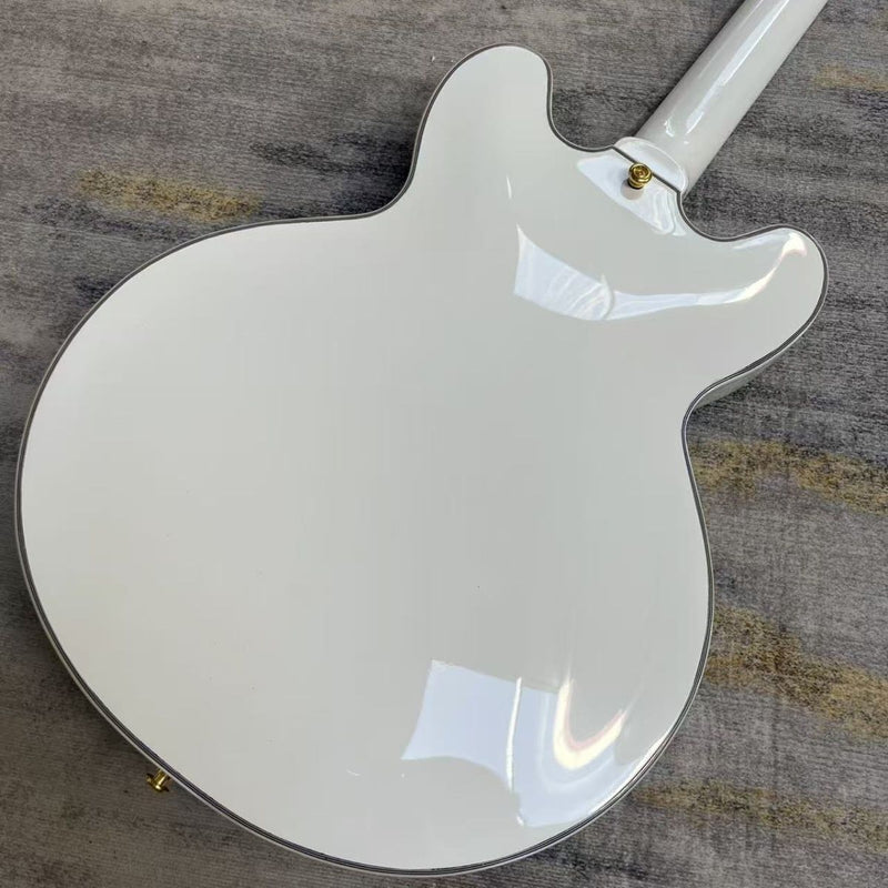 Gloss White Semi-Hollow Body ES355 Style Electric Guitar (LRG-003)