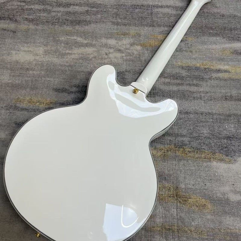 Gloss White Semi-Hollow Body ES355 Style Electric Guitar (LRG-003)