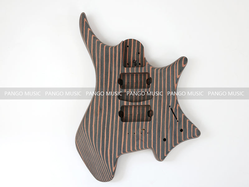 Headless All Zebrawood DIY Electric Guitar Kit (ZQN-009S)