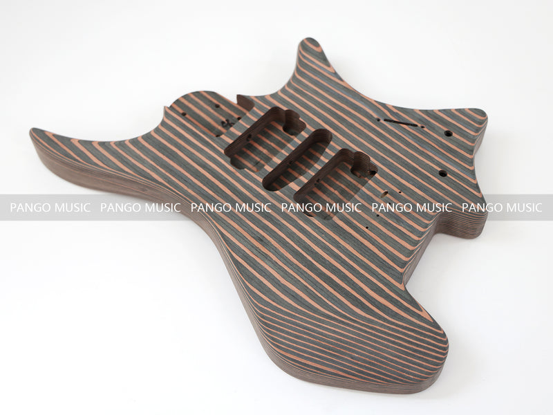Headless All Zebrawood DIY Electric Guitar Kit (ZQN-009S)