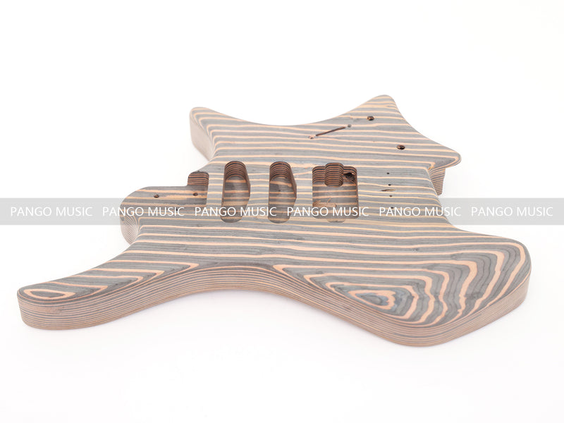 Headless All Zebrawood DIY Electric Guitar Kit (ZQN-016S)
