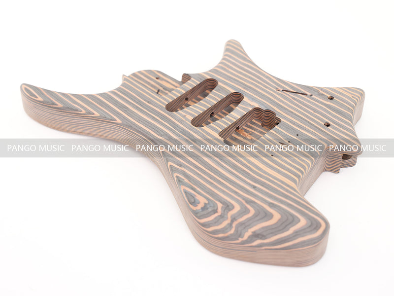 Headless All Zebrawood DIY Electric Guitar Kit (ZQN-016S)