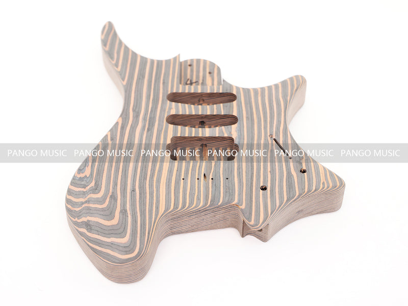 Headless All Zebrawood DIY Electric Guitar Kit (ZQN-016S)