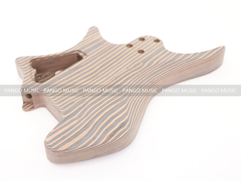 Headless All Zebrawood DIY Electric Guitar Kit (ZQN-016S)