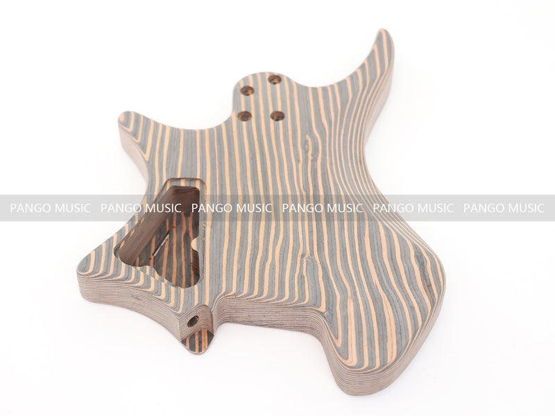 Headless All Zebrawood DIY Electric Guitar Kit (ZQN-016S)