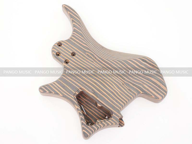 Headless All Zebrawood DIY Electric Guitar Kit (ZQN-016S)