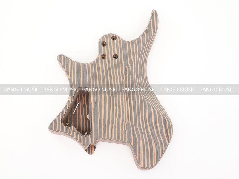 Headless All Zebrawood DIY Electric Guitar Kit (ZQN-016S)
