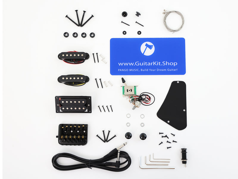 Headless All Zebrawood DIY Electric Guitar Kit (ZQN-016S)