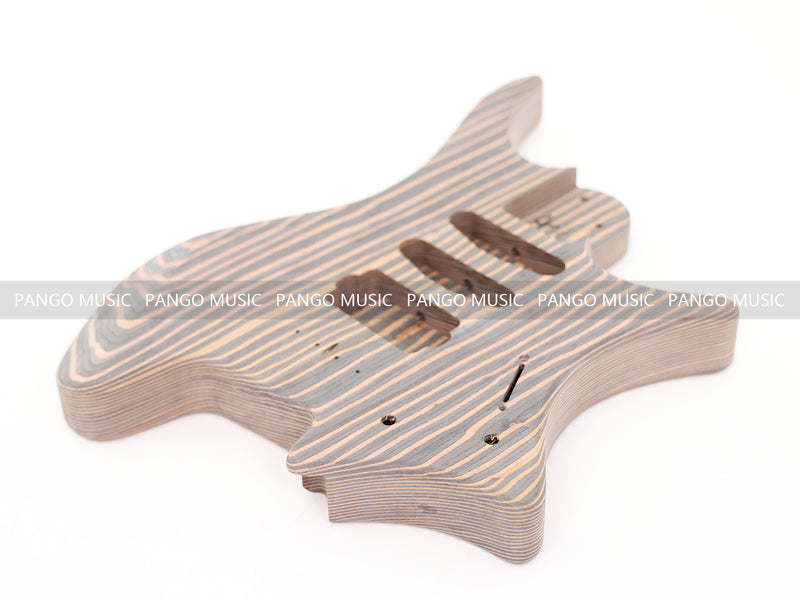 Headless All Zebrawood DIY Electric Guitar Kit (ZQN-016S)
