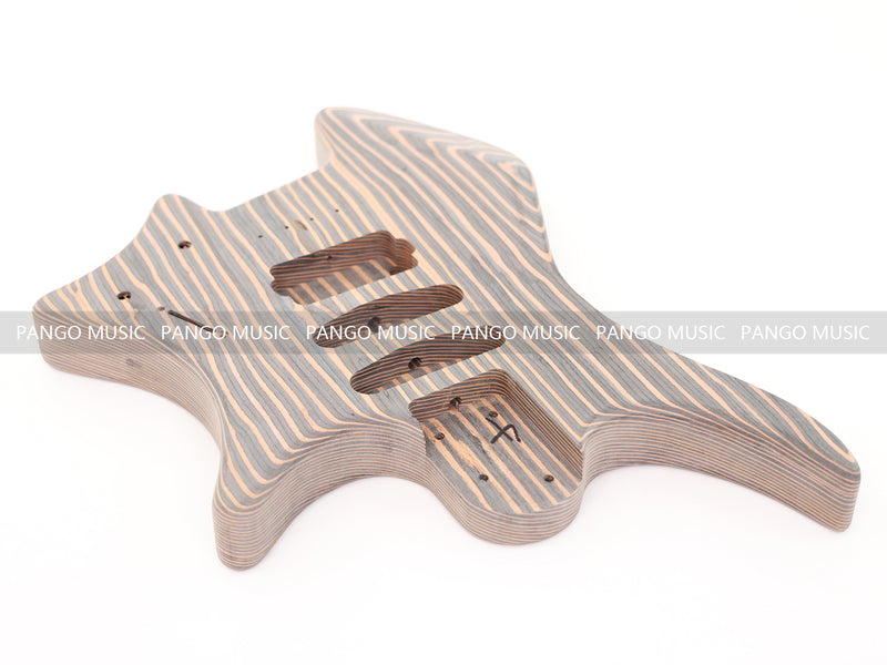Headless All Zebrawood DIY Electric Guitar Kit (ZQN-016S)