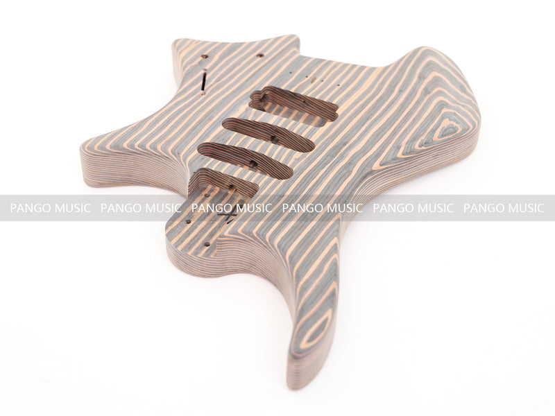 Headless All Zebrawood DIY Electric Guitar Kit (ZQN-016S)