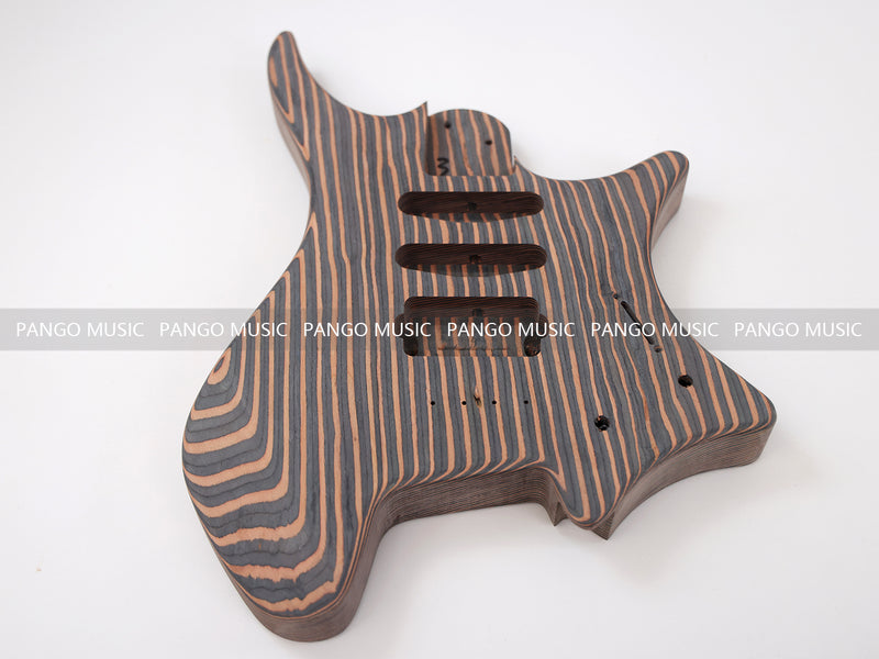 Headless All Zebrawood DIY Electric Guitar Kit (ZQN-016S)