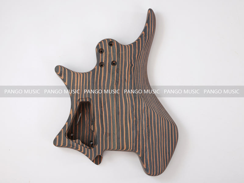 Headless All Zebrawood DIY Electric Guitar Kit (ZQN-016S)