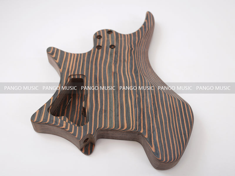 Headless All Zebrawood DIY Electric Guitar Kit (ZQN-016S)