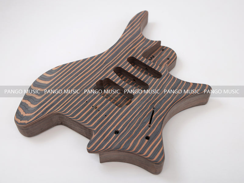 Headless All Zebrawood DIY Electric Guitar Kit (ZQN-016S)