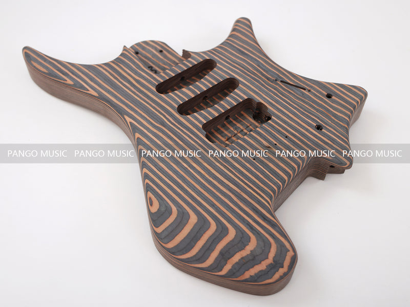 Headless All Zebrawood DIY Electric Guitar Kit (ZQN-016S)
