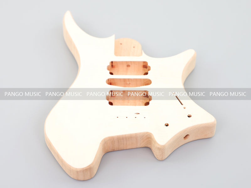 Headless DIY Electric Guitar Kit with AAA Flamed Maple Top (ZQN-008S-X)