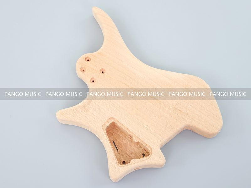 Headless DIY Electric Guitar Kit with AAA Flamed Maple Top (ZQN-008S-X)