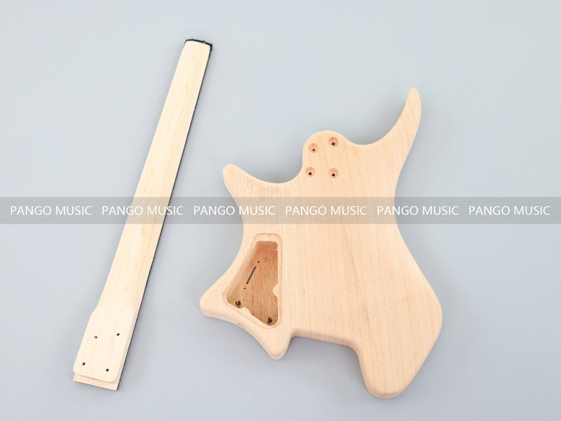 Headless DIY Electric Guitar Kit with AAA Flamed Maple Top (ZQN-008S-X)