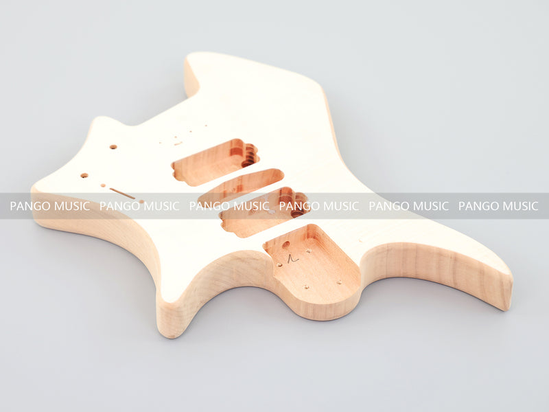 Headless DIY Electric Guitar Kit with AAA Flamed Maple Top (ZQN-008S-X)