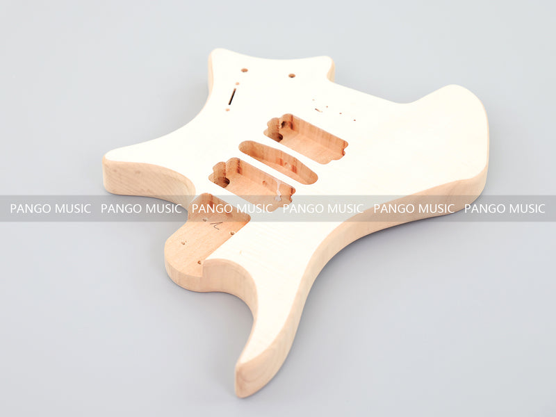 Headless DIY Electric Guitar Kit with AAA Flamed Maple Top (ZQN-008S-X)