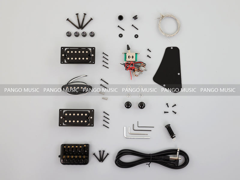 Headless DIY Electric Guitar Kit with AAA Flamed Maple Top (ZQN-008S-X)