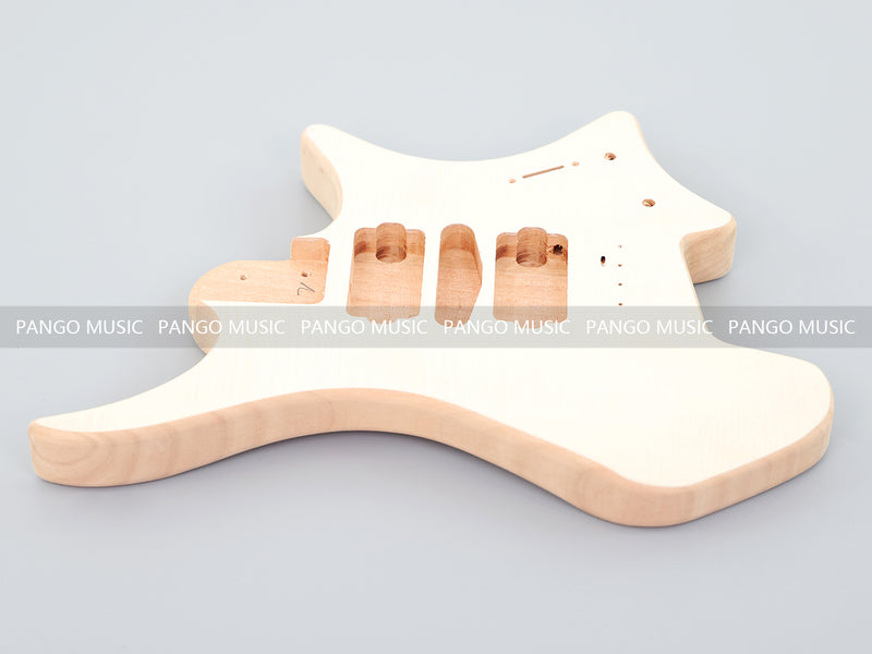 Headless DIY Electric Guitar Kit with AAA Flamed Maple Top (ZQN-008S-X)
