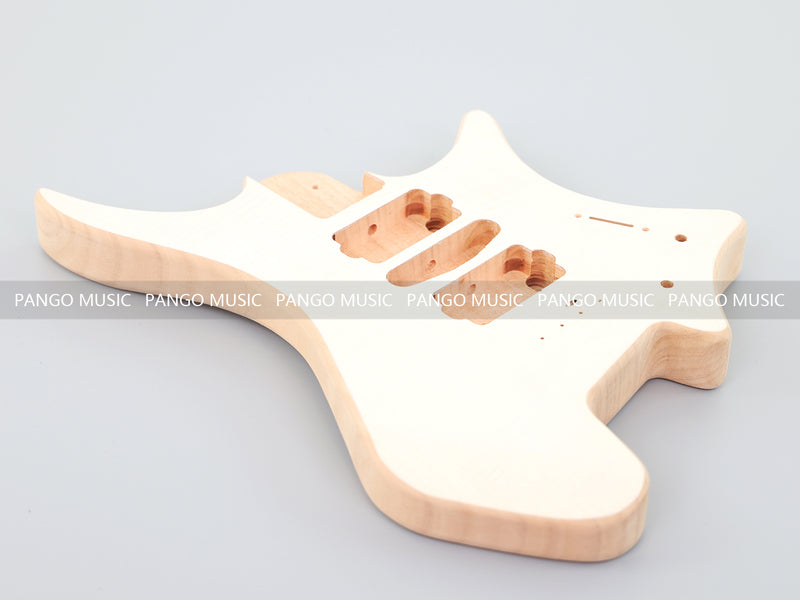 Headless DIY Electric Guitar Kit with AAA Flamed Maple Top (ZQN-008S-X)