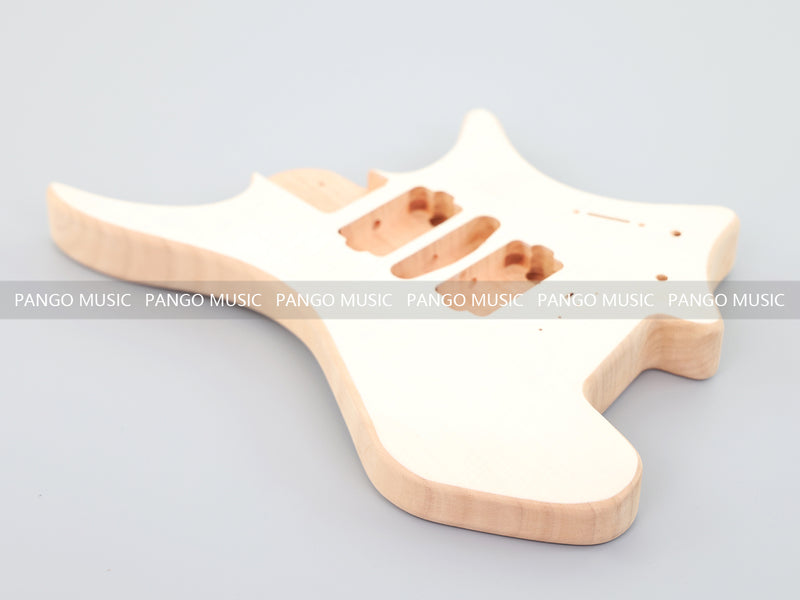 Headless DIY Electric Guitar Kit with AAA Flamed Maple Top (ZQN-008S-X)