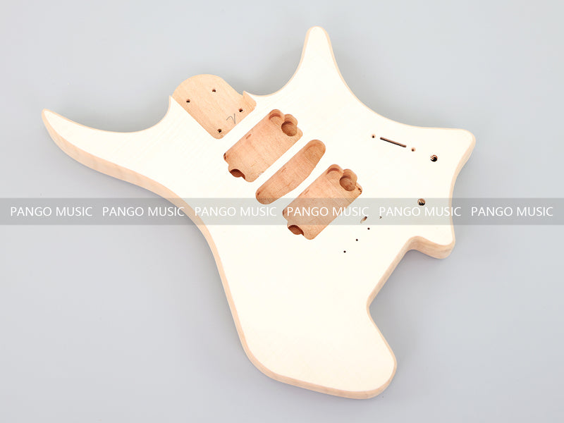 Headless DIY Electric Guitar Kit with AAA Flamed Maple Top (ZQN-008S-X)