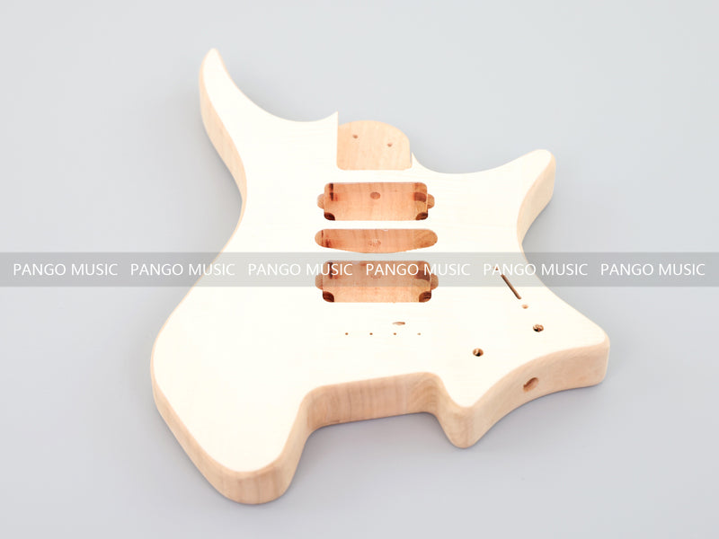 Headless DIY Electric Guitar Kit with AAA Flamed Maple Top (ZQN-008S-X)