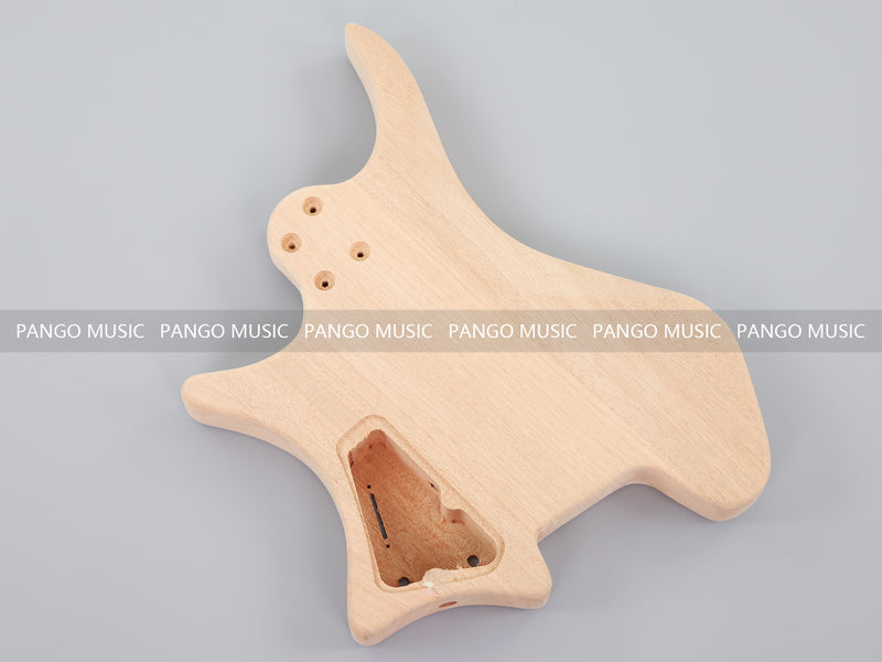 Headless DIY Electric Guitar Kit with AAA Flamed Maple Veneer (ZQN-012S-D)