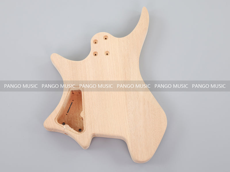 Headless DIY Electric Guitar Kit with AAA Flamed Maple Veneer (ZQN-012S-D)