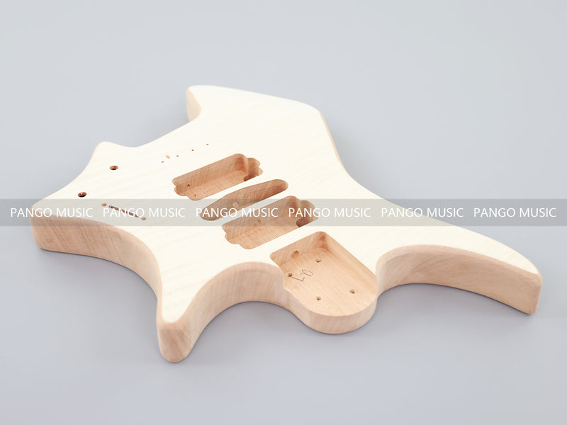 Headless DIY Electric Guitar Kit with AAA Flamed Maple Veneer (ZQN-012S-D)