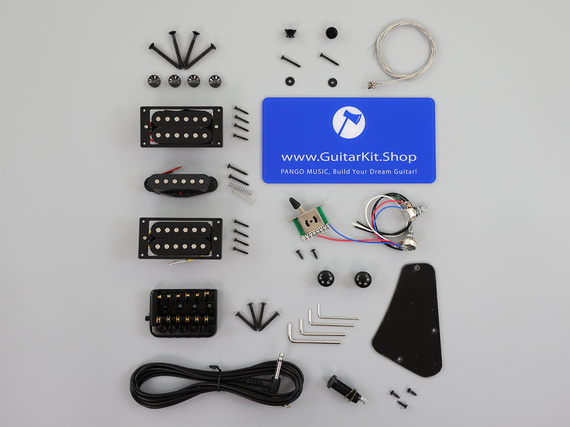 Headless DIY Electric Guitar Kit with AAA Flamed Maple Veneer (ZQN-012S-D)
