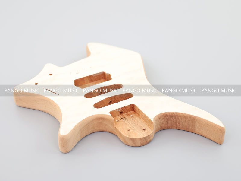 Headless DIY Electric Guitar Kit with AAA Quilted Maple Top (ZQN-021S-X)