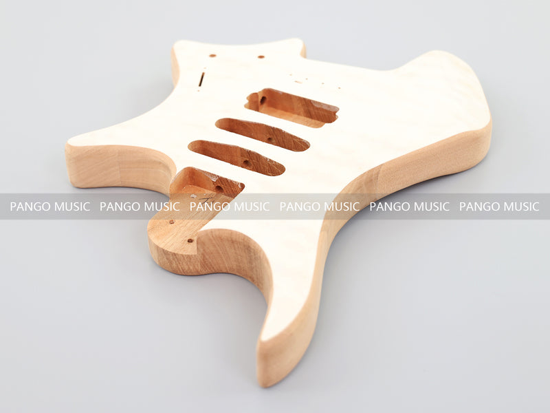 Headless DIY Electric Guitar Kit with AAA Quilted Maple Top (ZQN-021S-X)