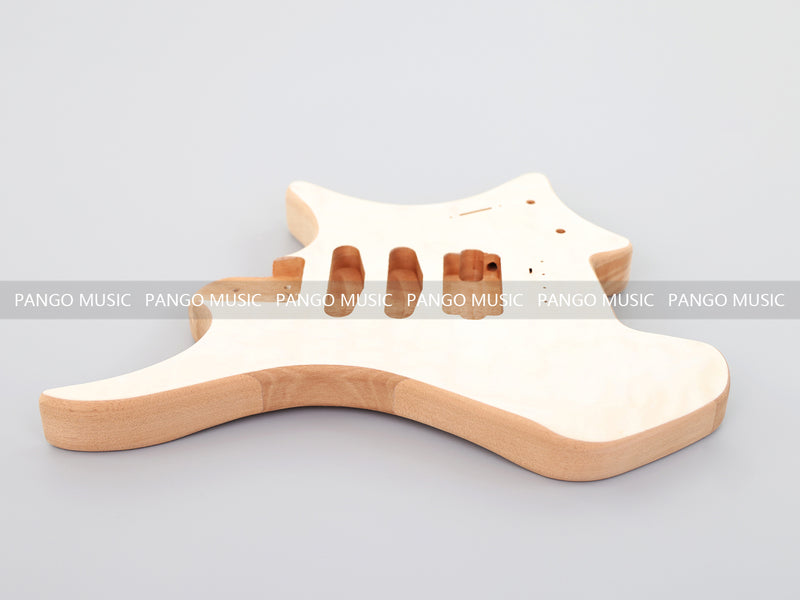Headless DIY Electric Guitar Kit with AAA Quilted Maple Top (ZQN-021S-X)