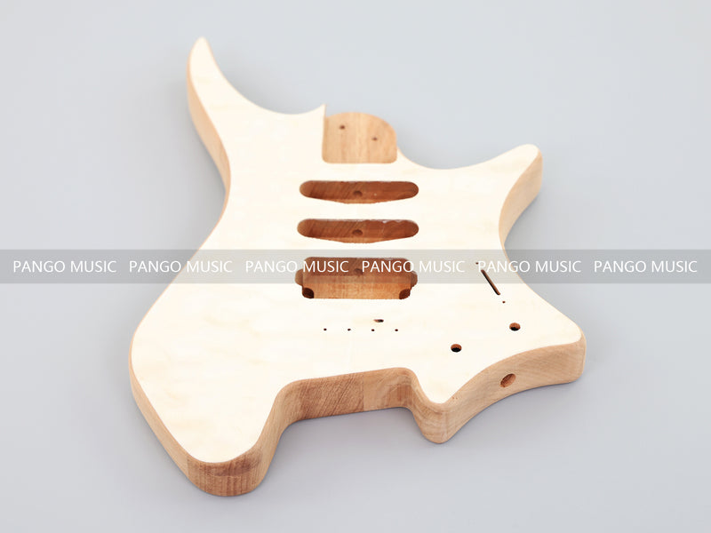 Headless DIY Electric Guitar Kit with AAA Quilted Maple Top (ZQN-021S-X)