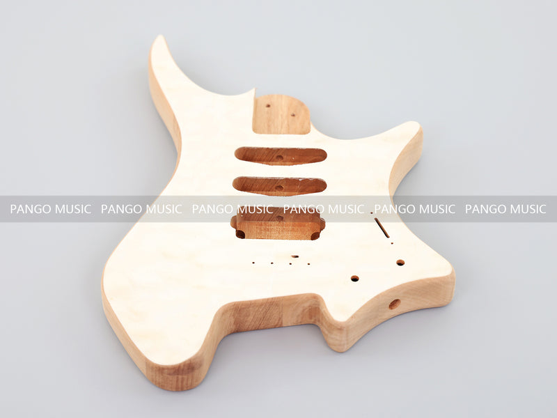 Headless DIY Electric Guitar Kit with AAA Quilted Maple Top (ZQN-021S-X)