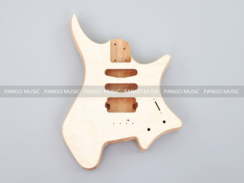 Headless DIY Electric Guitar Kit with AAA Quilted Maple Top (ZQN-021S-X)