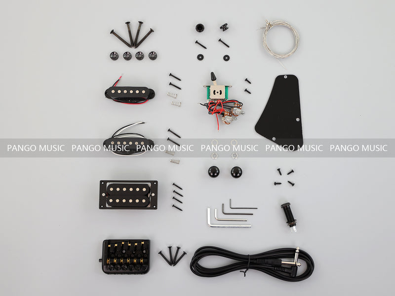 Headless DIY Electric Guitar Kit with AAA Quilted Maple Top (ZQN-021S-X)