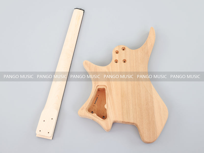 Headless DIY Electric Guitar Kit with AAA Quilted Maple Top (ZQN-021S-X)