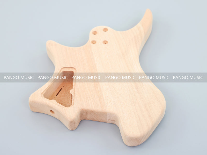 Headless DIY Electric Guitar Kit with Burl Maple Top (ZQN-004S-X)