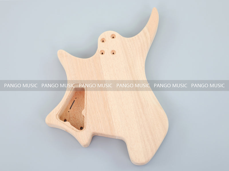 Headless DIY Electric Guitar Kit with Burl Maple Top (ZQN-004S-X)