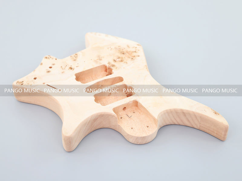 Headless DIY Electric Guitar Kit with Burl Maple Top (ZQN-004S-X)